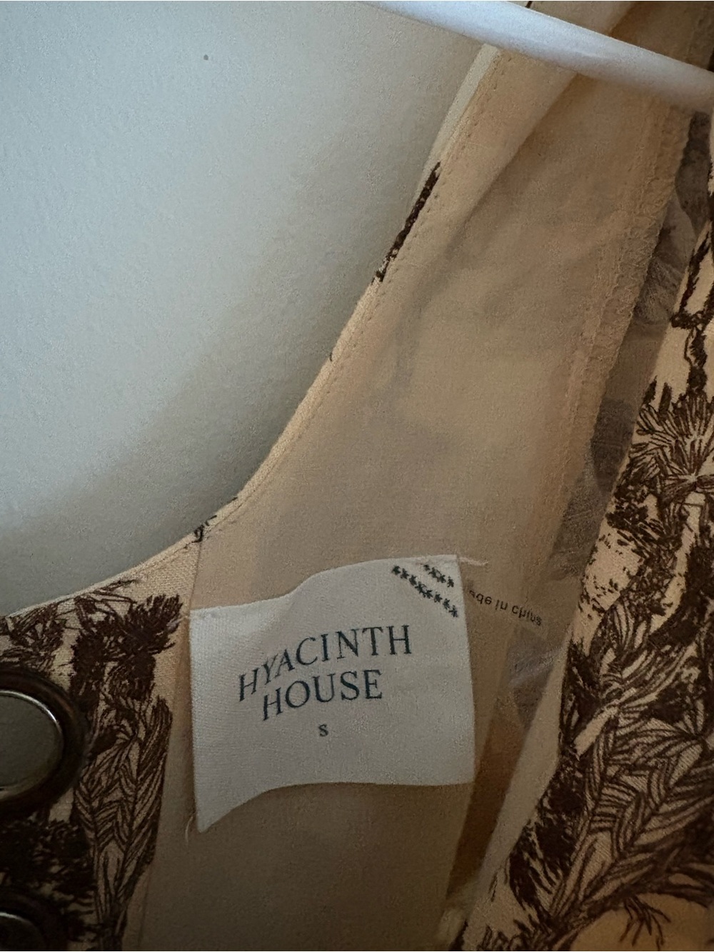 Tuckernuck Hyacinth House Brown Toile Camilla Corset Midi Dress, Size Small - Picture 9 of 9